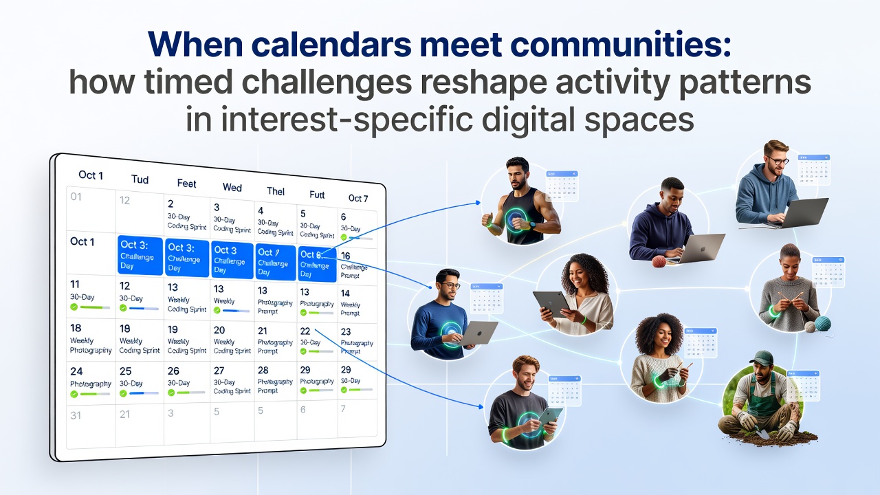 When calendars meet communities: how timed challenges reshape activity patterns in interest-specific digital spaces